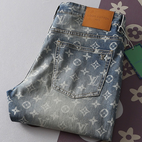 [홍콩명품.LOUIS VUITTON] 루이비통 25SS 로고 모노그램 데님 팬츠 진 청바지, BM19667, HH, 홍콩명품의류,구매대행,온라인명품