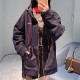 [홍콩명품,MIU MIU] 미우미우 25SS 로고 자수 여성 후드 집업 자켓 (네이비), BM19738, TBG, 홍콩명품의류,구매대행,온라인명품
