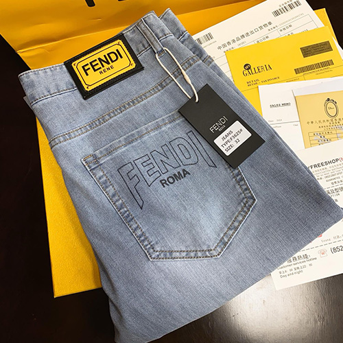 [홍콩명품,FENDI] 펜디 25SS 로고 데님 팬츠 진 청바지, BM19975, S1F, 홍콩명품의류,구매대행,온라인명품