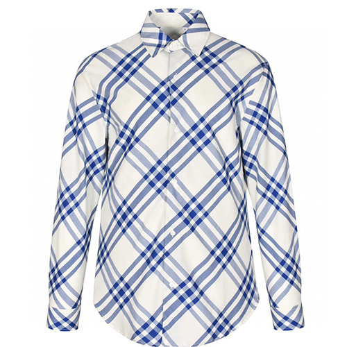 [홍콩명품.Burberry] 버버리 25SS 로고 체크패턴 남방 셔츠 (화이트), BM20002, S1F, 홍콩명품의류,구매대행,온라인명품