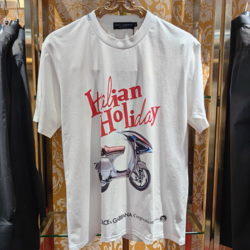 [홍콩명품.D&G] 돌체앤가바나 25SS 로고 그래픽 프린트 반팔 티셔츠 (2컬러), BM20026, JU, 홍콩명품의류,구매대행,온라인명품