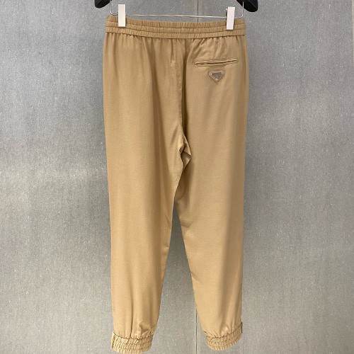 [홍콩명품,PRADA] 프라다 25SS 삼각로고 린넨 조거 팬츠 바지 (베이지), BM20063, G5, 홍콩명품의류,구매대행,온라인명품