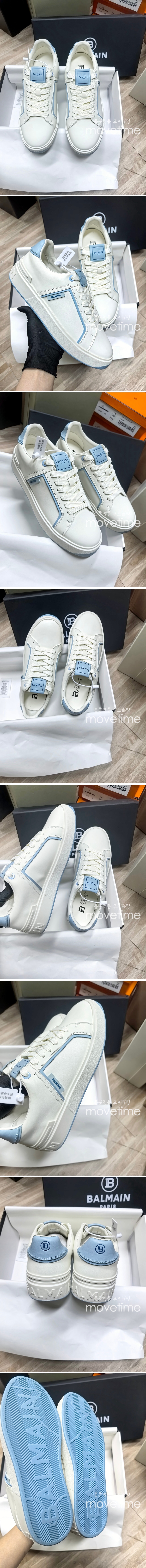 [홍콩명품.BALMAIN] 발망 25SS 로고 레더 가죽 스니커즈 운동화 (화이트), SE4719, ALW, 명품스니커즈,운동화,구두,로퍼,하이탑,신발