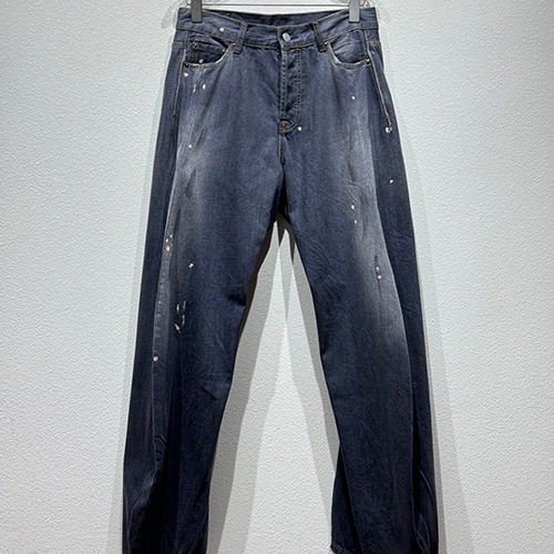 [홍콩명품.ACNE STUDIO] 아크네스튜디오 25SS 로고 워싱 오버핏 데님 팬츠 진 청바지, BM20249, KB, 홍콩명품의류,구매대행,온라인명품