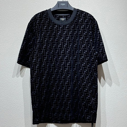 [홍콩명품,FENDI] 펜디 25SS 로고 FF패턴 반팔 티셔츠 + 쇼츠 반바지 상하의 세트 (블랙), BM20270, KB, 홍콩명품의류,구매대행,온라인명품