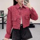[홍콩명품.CHANEL] 샤넬 25SS 로고 여성 카라 트위드 자켓 (레드), BM20293, SS, 홍콩명품의류,구매대행,온라인명품