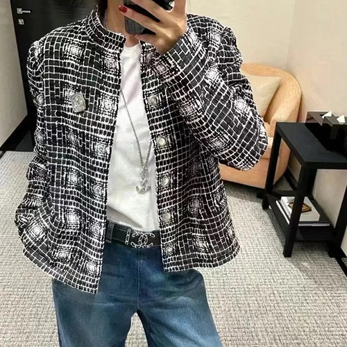 [홍콩명품.CHANEL] 샤넬 25SS 로고 패턴 여성 트위드 자켓 (블랙), BM20294, SS, 홍콩명품의류,구매대행,온라인명품