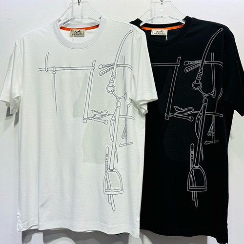 [홍콩명품.Hermes] 에르메스 25SS 로고 그래픽 반팔 티셔츠 (2컬러), BM20322, JU, 홍콩명품의류,구매대행,온라인명품