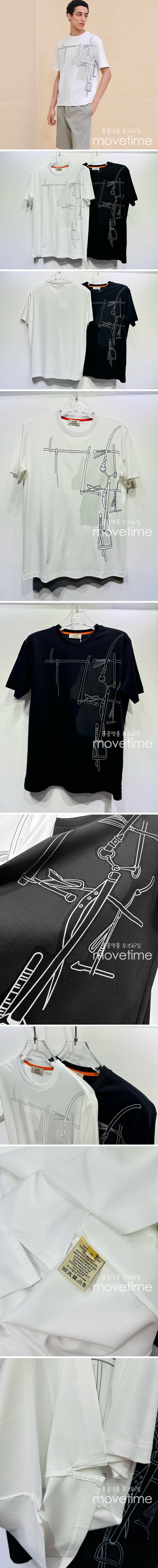 [홍콩명품.Hermes] 에르메스 25SS 로고 그래픽 반팔 티셔츠 (2컬러), BM20322, JU, 홍콩명품의류,구매대행,온라인명품