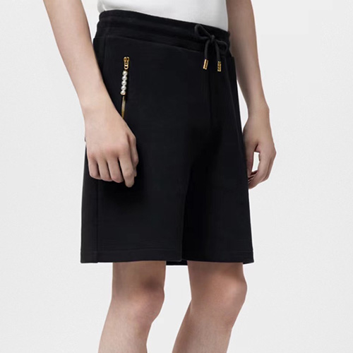 [홍콩명품.LOUIS VUITTON] 루이비통 25SS 로고 자수 쇼츠 반바지 (블랙), BM20383, KK, 홍콩명품의류,구매대행,온라인명품