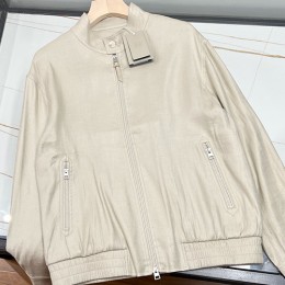 [홍콩명품.TOM FORD] 톰포드 25SS 로고 터틀넥 린넨 봄버 자켓 (베이지), BM20508, B&G, 홍콩명품의류,구매대행,온라인명품