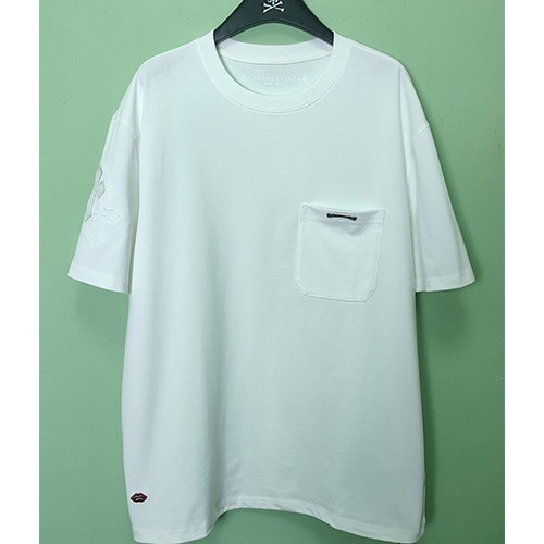 [홍콩명품.Chrome Hearts] 크롬하츠 25SS 로고 장식 반팔 티셔츠 (화이트), BM20548, JL, 홍콩명품의류,구매대행,온라인명품