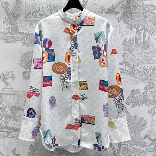 [홍콩명품.LOUIS VUITTON] 루이비통 25SS 로고 여성 남방 셔츠 1AHGGS (2컬러), BM20590, GBG, 홍콩명품의류,구매대행,온라인명품