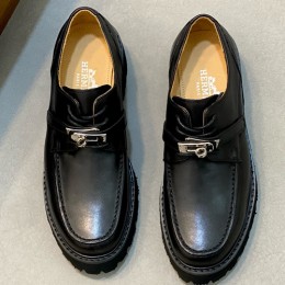 [홍콩명품.Hermes] 에르메스 25SS 로고 레더 가죽 로퍼 구두 (블랙), SE4824, S2, 명품스니커즈,운동화,구두,로퍼,하이탑,신발
