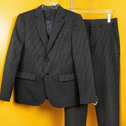 [홍콩명품,FENDI] 펜디 25SS 로고 FF패턴 울 정장 수트 (블랙), BM20624, JU, 홍콩명품의류,구매대행,온라인명품