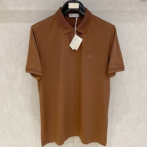 [홍콩명품.Brunello Cucinelli ] 브루넬로 쿠치넬리 25SS 로고 자수 카라 폴로 반팔 티셔츠 (4컬러), BM20672, HH, 홍콩명품의류,구매대행,온라인명품