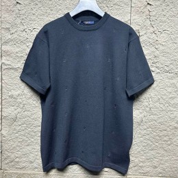 [홍콩명품.LOUIS VUITTON] 루이비통 25SS 로고 니트 반팔 티셔츠 (네이비), BM20727, KB, 홍콩명품의류,구매대행,온라인명품