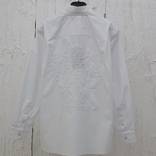 [홍콩명품.Gucci] 구찌 25SS 로고 자수 남방 셔츠 (화이트), BM20737, KB, 홍콩명품의류,구매대행,온라인명품
