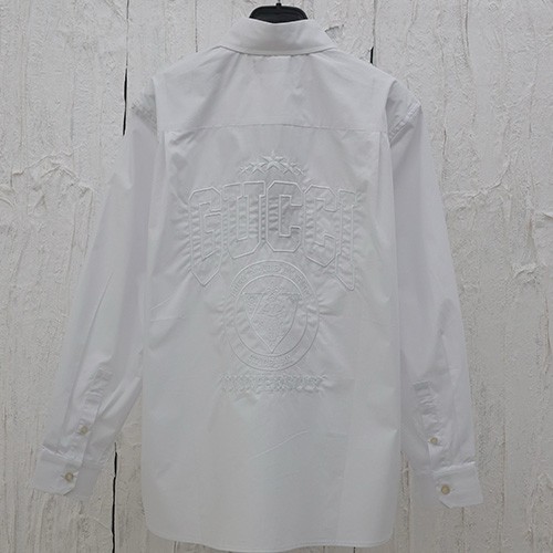 [홍콩명품.Gucci] 구찌 25SS 로고 자수 남방 셔츠 (화이트), BM20737, KB, 홍콩명품의류,구매대행,온라인명품