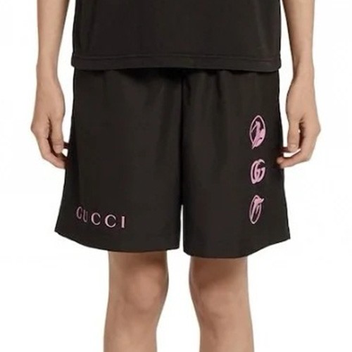 [홍콩명품.Gucci] 구찌 25SS 로고 프린트 쇼츠 반바지 (블랙), BM20758, KB, 홍콩명품의류,구매대행,온라인명품