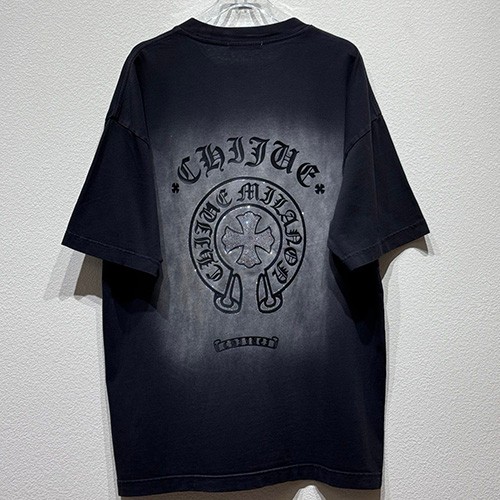 [홍콩명품.Chrome Hearts] 크롬하츠 25SS 로고 워싱 반팔 티셔츠 (2컬러), BM20814, KB, 홍콩명품의류,구매대행,온라인명품
