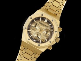 [홍콩명품시계.AUDEMARS PIGUET] 오데마피게 로얄오크 크로노 26240 옐로우골드 스모크 다이얼