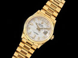 [홍콩명품. ROLEX] 로렉스 롤렉스 데이데이트 36mm 옐로우골드 운석 다이얼