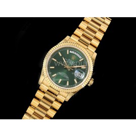 [홍콩명품. ROLEX] 로렉스 롤렉스 데이데이트 36mm 옐로우골드 그린 다이얼
