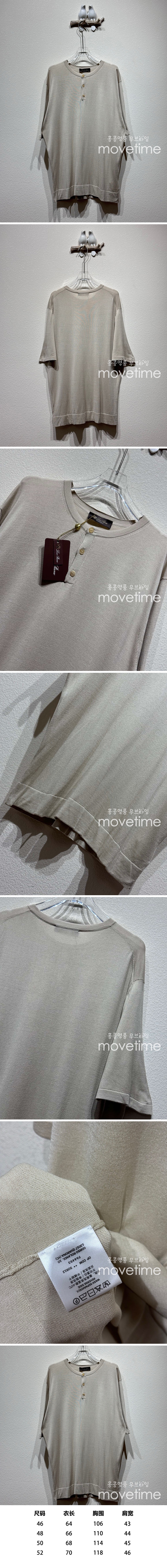 [홍콩명품.Loro Piana] 로로피아나 25SS 로고 반팔 티셔츠 (그레이), BM20933, KB, 홍콩명품의류,구매대행,온라인명품