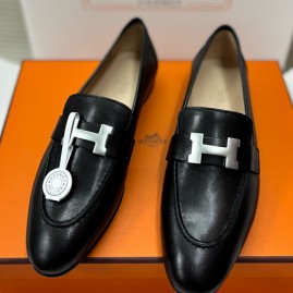 [홍콩명품.Hermes] 에르메스 25SS 로고 여성 레더 가죽 로퍼 (블랙), SE4952, H3, 명품스니커즈,운동화,구두,로퍼,하이탑,신발