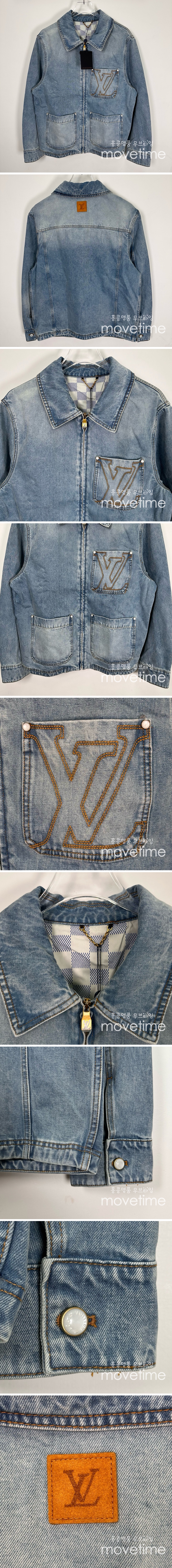 [홍콩명품.LOUIS VUITTON] 루이비통 25SS 로고 카라 데님 자켓 (블랙), BM20984, JU, 홍콩명품의류,구매대행,온라인명품