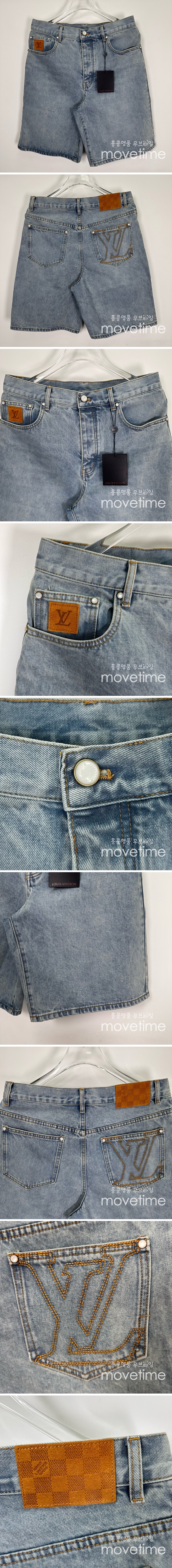 [홍콩명품.LOUIS VUITTON] 루이비통 25SS 로고 데님 쇼츠 반바지, BM21036, JU, 홍콩명품의류,구매대행,온라인명품