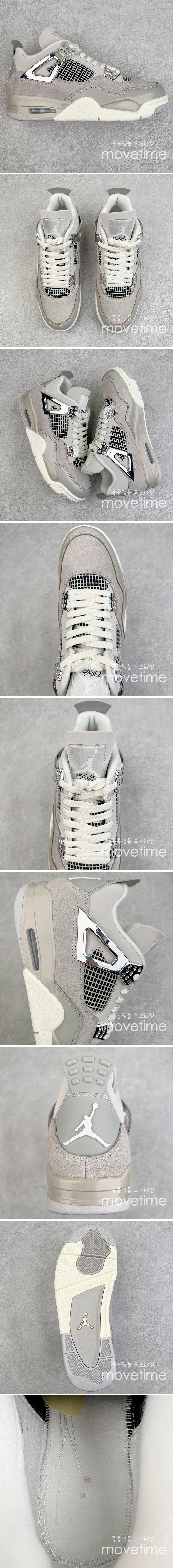 [홍콩명품.NIKE] 나이키 25SS 로고 남여 에어 조던 AJ4 Retro 스니커즈 운동화 (그레이), SE5012, S3, 명품스니커즈,운동화,구두,로퍼,하이탑,신발