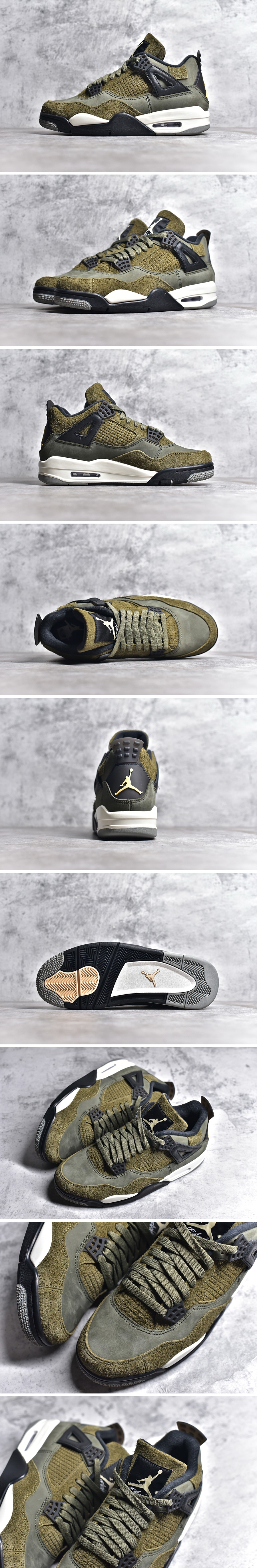 [홍콩명품.NIKE] 나이키 25SS 로고 남여 에어 조던 AJ4 Retro 스니커즈 운동화 (카키), SE5014, S3, 명품스니커즈,운동화,구두,로퍼,하이탑,신발