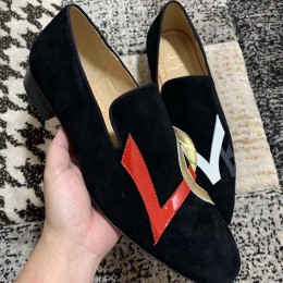 [홍콩명품.Christian Louboutin] 크리스챤루부탱 25SS 로고 레더 가죽 정장 구두 (블랙), SE5059, S3, 명품스니커즈,운동화,구두,로퍼,하이탑,신발