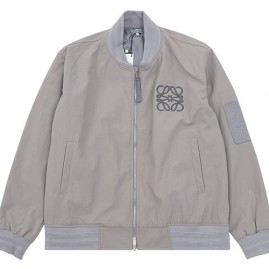 [가격문의][홍콩명품.LOEWE] 로에베 25SS 로고 자수 봄버 자켓 (그레이), BM21079, S1F, 홍콩명품의류,구매대행,온라인명품