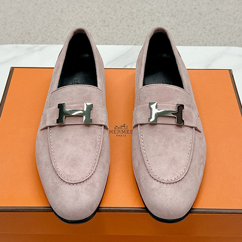 [홍콩명품.Hermes] 에르메스 25SS 로고 여성 레더 가죽 구두 로퍼 (핑크), SE5082, H3, 명품스니커즈,운동화,구두,로퍼,하이탑,신발