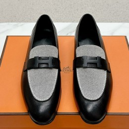 [홍콩명품.Hermes] 에르메스 25SS 로고 여성 레더 가죽 구두 로퍼 (블랙-그레이), SE5092, H3, 명품스니커즈,운동화,구두,로퍼,하이탑,신발