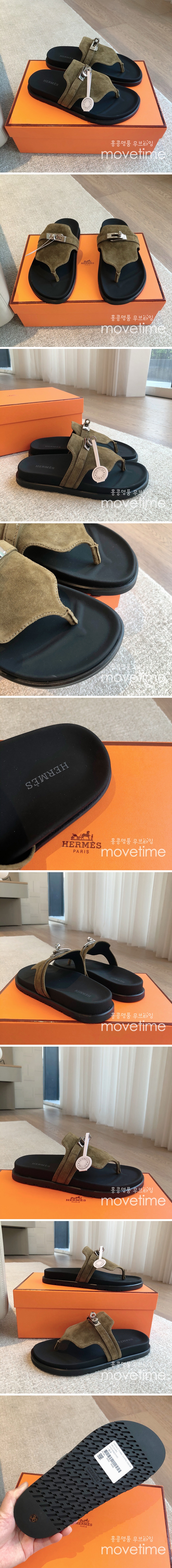 [홍콩명품.Hermes] 에르메스 25SS 로고 여성 ECLAIR 에클레어 샌들 슬리퍼 (브라운), SE5100, GHS, 명품스니커즈,운동화,구두,로퍼,하이탑,신발