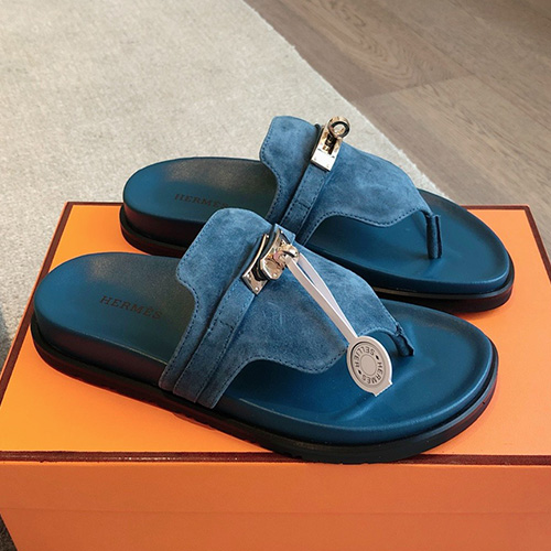 [홍콩명품.Hermes] 에르메스 25SS 로고 여성 ECLAIR 에클레어 샌들 슬리퍼 (블루), SE5101, GHS, 명품스니커즈,운동화,구두,로퍼,하이탑,신발