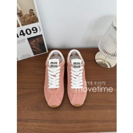 [홍콩명품,MIU MIU] 미우미우 25SS 로고 여성 레더 가죽 스니커즈 운동화 (3컬러), SE5141, S4W, 명품스니커즈,운동화,구두,로퍼,하이탑,신발