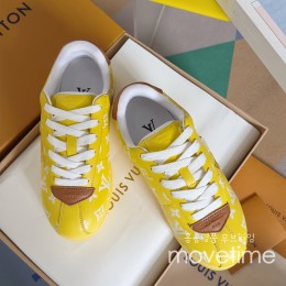 [홍콩명품.LOUIS VUITTON] 루이비통 25SS 로고 남여 모노그램 레더 가죽 스니커즈 운동화 (노랑), SE5185, S4W, 명품스니커즈,운동화,구두,로퍼,하이탑,신발