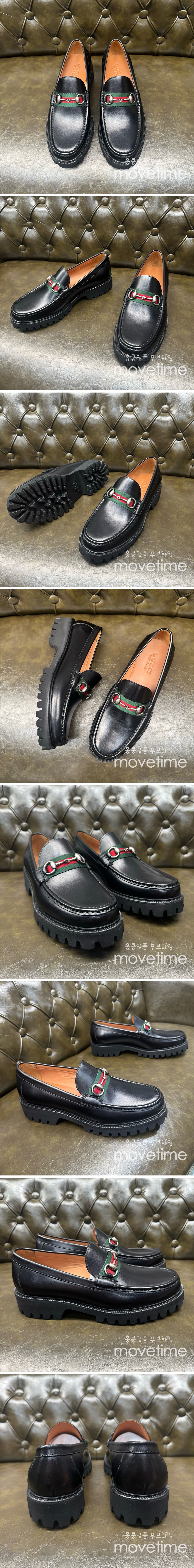 [홍콩명품.Gucci] 구찌 25SS 로고 레더 가죽 로퍼 구두 (블랙), SE5267, GHS, 명품스니커즈,운동화,구두,로퍼,하이탑,신발