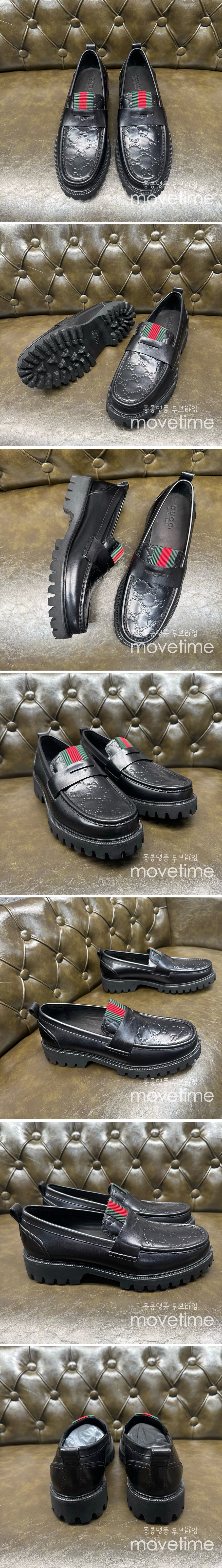 [홍콩명품.Gucci] 구찌 25SS 로고 레더 가죽 로퍼 구두 (블랙), SE5271, GHS, 명품스니커즈,운동화,구두,로퍼,하이탑,신발