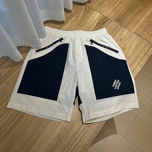 [명품레플리카.LOUIS VUITTON] 루이비통 25SS 로고 자수 쇼츠 반바지 (화이트-네이비), BM21151, G5, 홍콩명품의류,구매대행,온라인명품
