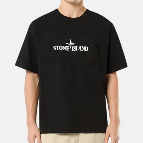 [명품레플리카.Stone Island] 스톤아일랜드 25SS 로고 프린트 반팔 티셔츠 (2컬러), BM21162, G5, 홍콩명품의류,구매대행,온라인명품