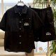 [명품레플리카.LOUIS VUITTON] 루이비통 25SS 로고 자수 린넨 반팔 남방 셔츠 + 린넨 쇼츠 반바지 상하의 세트 (2컬러), BM21165, G5, 홍콩명품의류,구매대행,온라인명품
