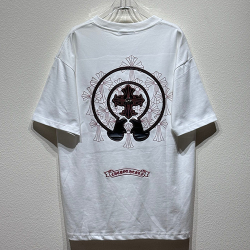 [명품레플리카.Chrome Hearts] 크롬하츠 25SS 로고 그래픽 자수 반팔 티셔츠 (2컬러), BM21188, KB, 홍콩명품의류,구매대행,온라인명품