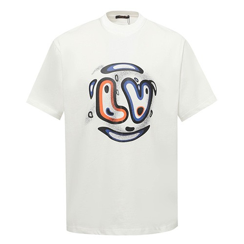 [홍콩명품.LOUIS VUITTON] 루이비통 25SS 로고 그래픽 프린트 반팔 티셔츠 (2컬러), BM21281, S1F, 명품레플리카,미러급,온라인쇼핑몰사이트