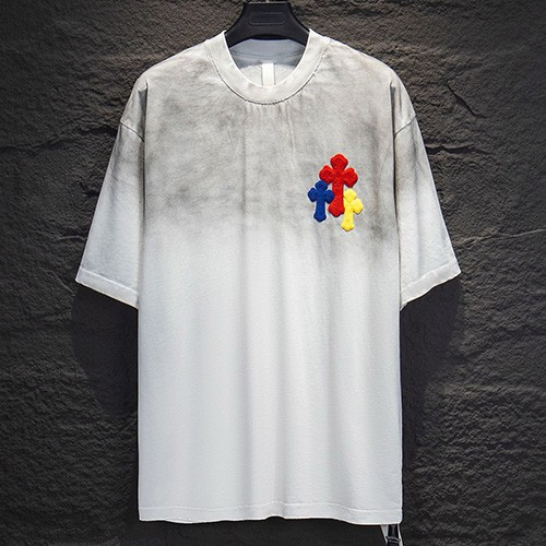 [홍콩명품.Chrome Hearts] 크롬하츠 25SS 로고 크로스 장식 반팔 티셔츠 (2컬러), BM21313, JU, 명품레플리카,미러급,온라인쇼핑몰사이트
